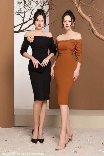 Đầm Ôm Cổ Ngang - D2403